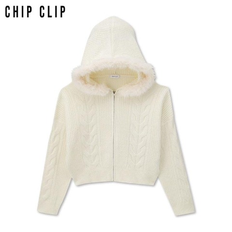 レディース　ニットジップパーカー（CHIP CLIP）