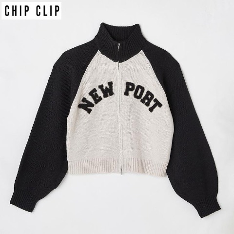 レディース　ラグランジップニットカーディガン（CHIP CLIP）
