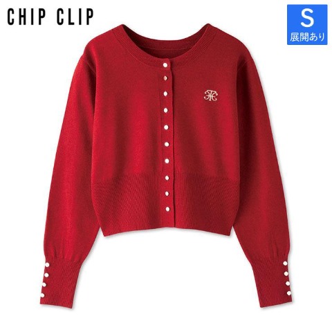 レディース【S～L】　ニットカーディガン（CHIP CLIP）