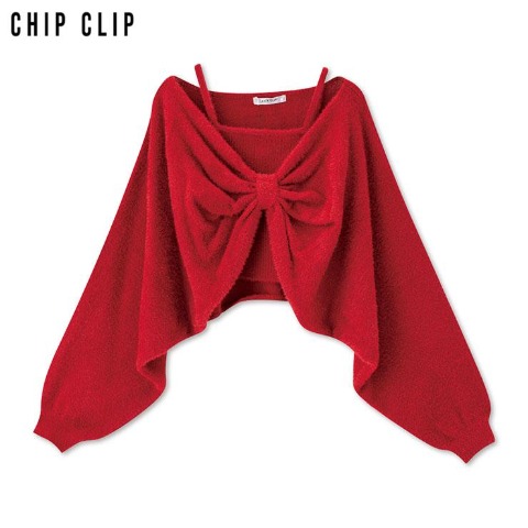 レディース　ニットボレロ+ニットキャミセット（CHIP CLIP）