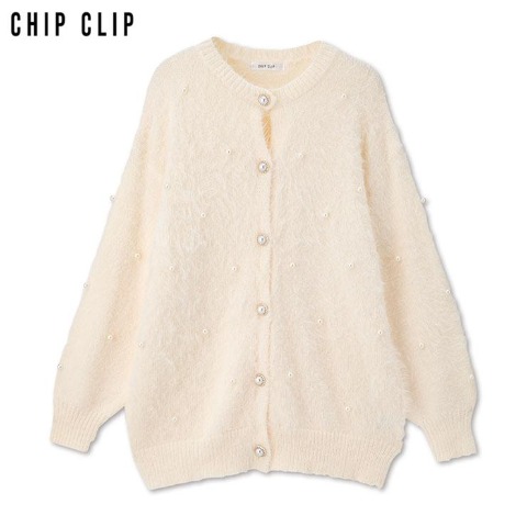 レディース　装飾使いニットカーディガン（CHIP CLIP）