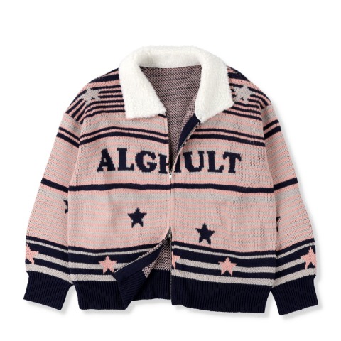 レディース　ジップニットカーディガン（Zipper×CHIP CLIP）