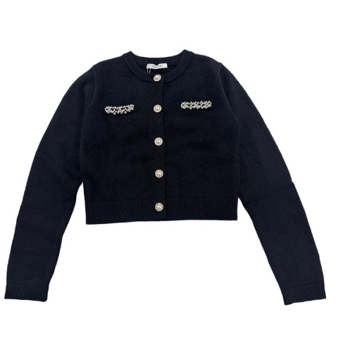 レディース　ビジュー付ニットカーディガン（Kim Sua.×CHIP CLIP）