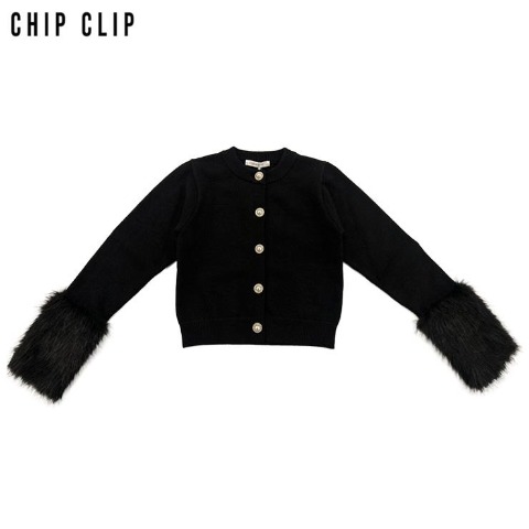 レディース　ニットカーディガン（Kim Sua.×CHIP CLIP） ブラック 213