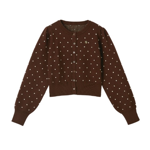 レディース　ドットニットカーディガン（CHIP CLIP）
