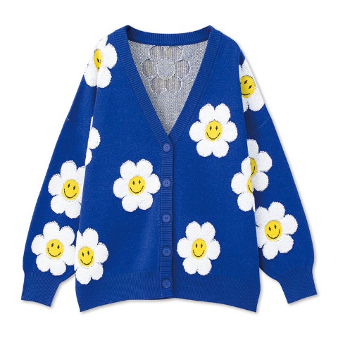 レディース　総柄ニットカーデ（wiggle wiggle）