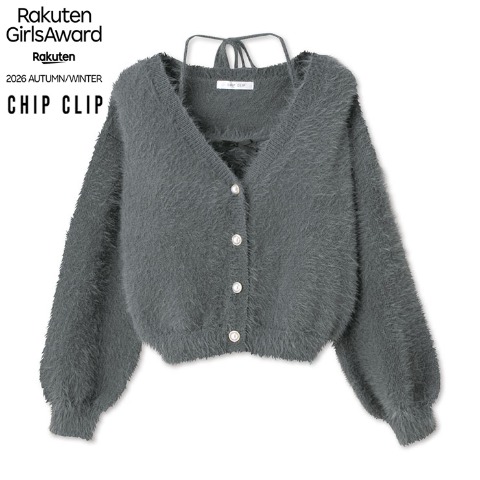 レディース　ニットカーディガン＋キャミソール（CHIP CLIP）