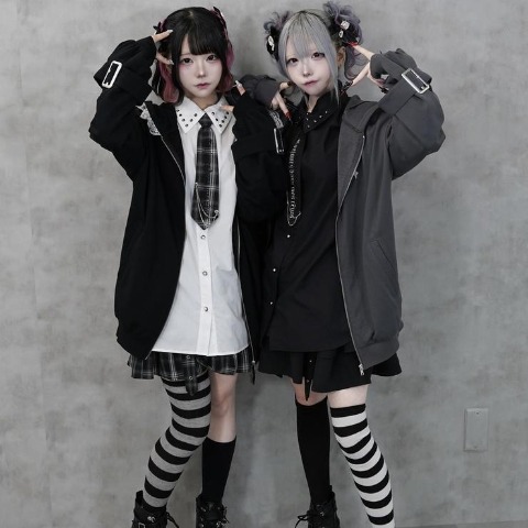 レディース【S～LL】　ネクタイ付シャツ（majoretty）