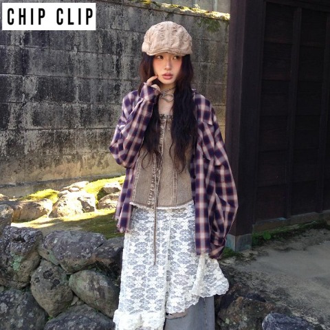 レディース　デニムビスチェ（CHIP CLIP×はる）