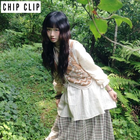 レディース　ベスト（CHIP CLIP×はる）