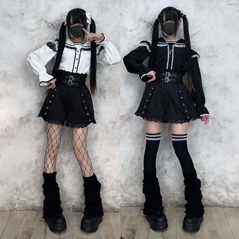 レディース【S～L】　肩開きブラウス（えすちゃん×majoretty）