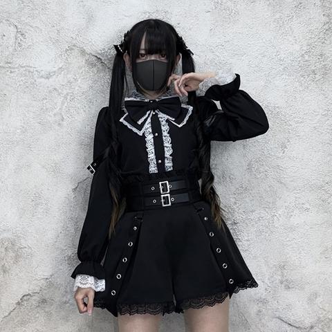 レディース【S～L】　袖ベルトブラウス（えすちゃん×majoretty）