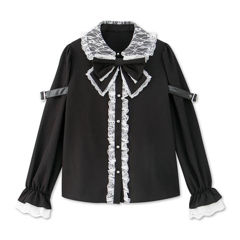 レディース【S～L】　袖ベルトブラウス（えすちゃん×majoretty）