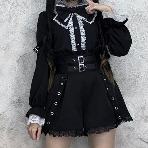 レディース【S～L】　袖ベルトブラウス（えすちゃん×majoretty）