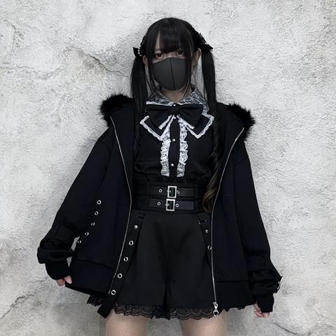 レディース【S～L】　袖ベルトブラウス（えすちゃん×majoretty）