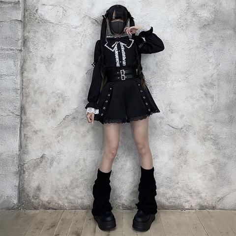 レディース【S～L】　袖ベルトブラウス（えすちゃん×majoretty）