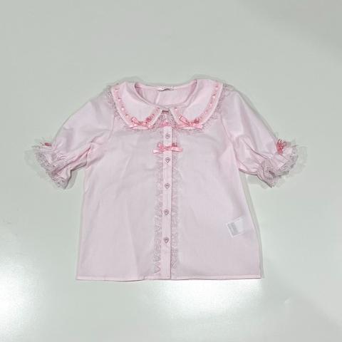 レディース【S～L】　5分袖ブラウス（まゆろん×majoretty）