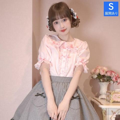 レディース【S～L】　5分袖ブラウス（まゆろん×majoretty）