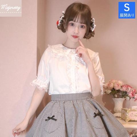レディース【S～L】　5分袖ブラウス（まゆろん×majoretty）