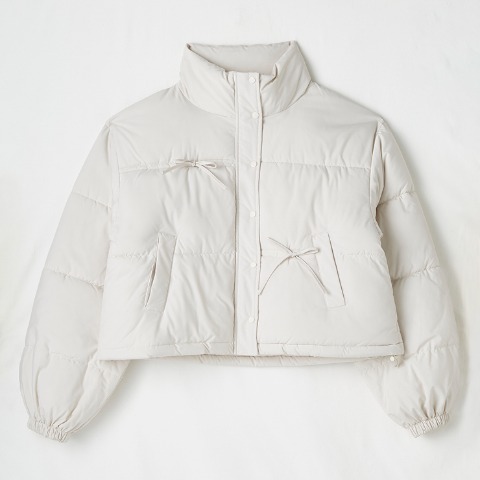 レディース　リボン使い中綿ブルゾン（CHIP CLIP）