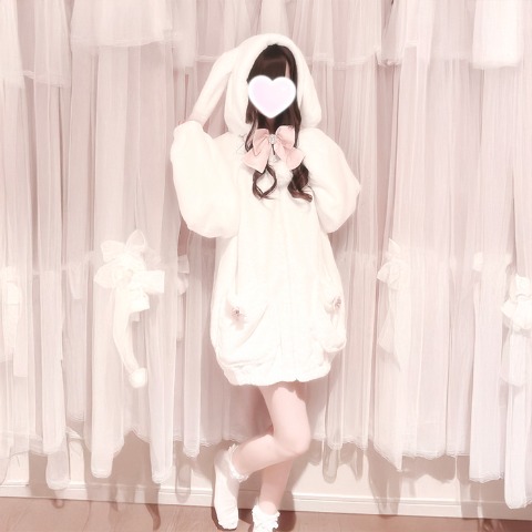 レディース【S～L】　耳付きファーブルゾン（天姫ここね×majoretty）