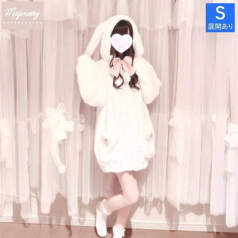 レディース【S～L】　耳付きファーブルゾン（天姫ここね×majoretty）