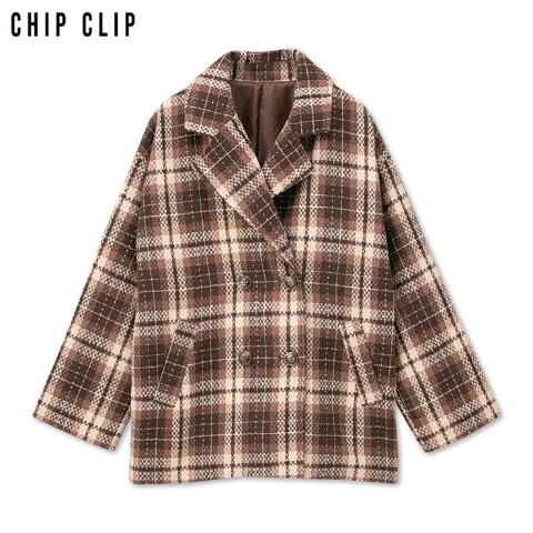 レディース　チェックテーラードジャケット（CHIP CLIP）