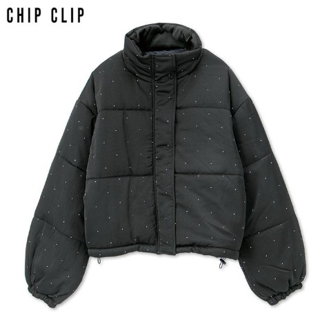 レディース　ラインストーンブルゾン（CHIP CLIP）