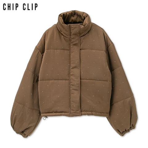 レディース　ラインストーンブルゾン（CHIP CLIP）