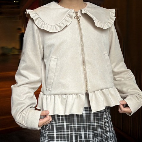 レディース【S～L】　フリルジャケット（ひつじ田×majoretty）