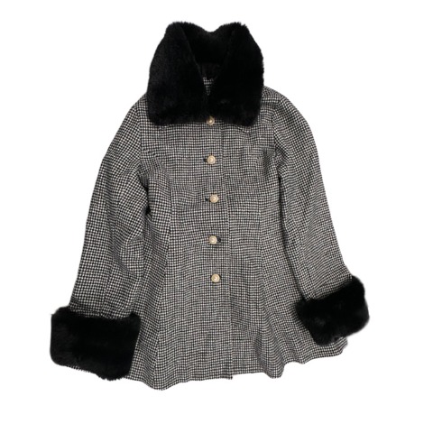 レディース　ファー付きリボンコート（Kim Sua.×CHIP CLIP）