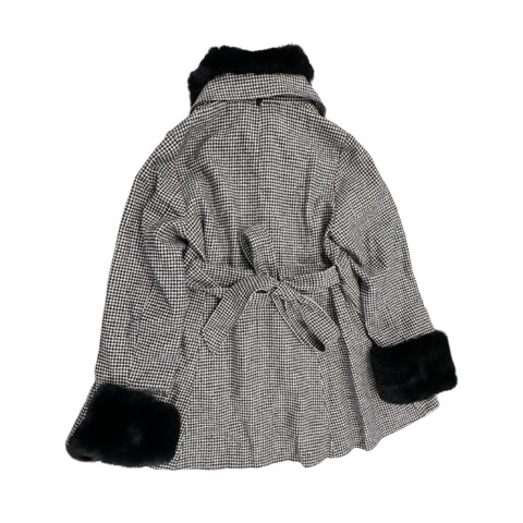 レディース　ファー付きリボンコート（Kim Sua.×CHIP CLIP）