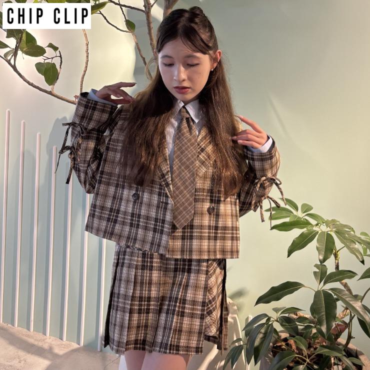 レディース チェック柄ジャケット（CHIP CLIP／LEDA・TikTok