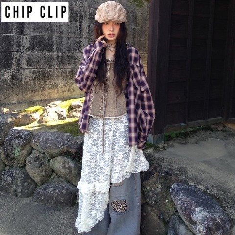 レディース　イレヘムレーススカート（CHIP CLIP×はる）