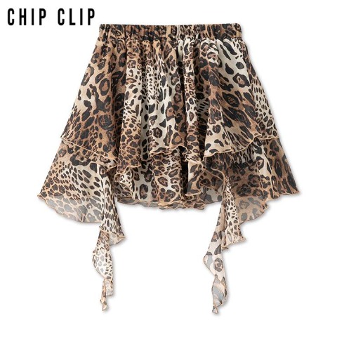 レディース　ヒョウ柄スカート（CHIP CLIP）