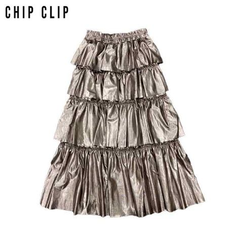 レディース　メタリックスカート（CHIP CLIP）