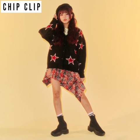 レディース　イレヘムチェックスカート（Zipper×CHIP CLIP）