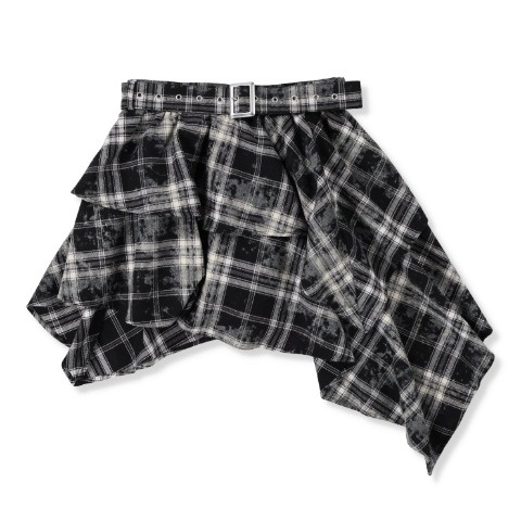 レディース　イレヘムチェックスカート（Zipper×CHIP CLIP）