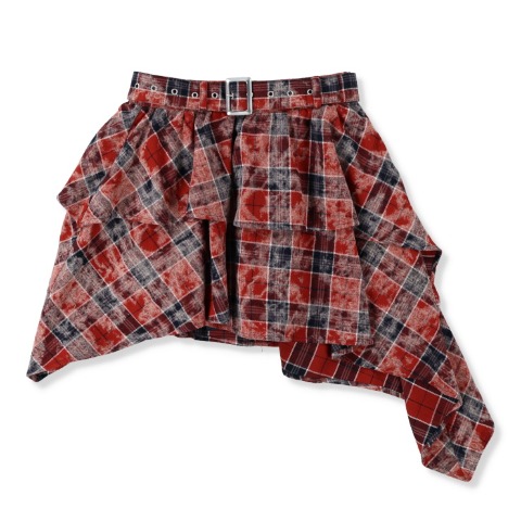 レディース　イレヘムチェックスカート（Zipper×CHIP CLIP）