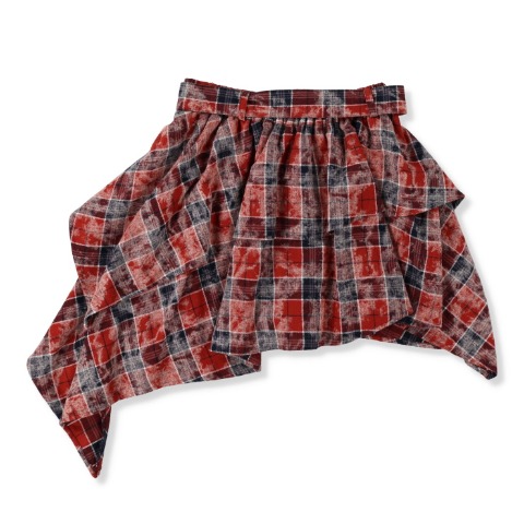 レディース　イレヘムチェックスカート（Zipper×CHIP CLIP）