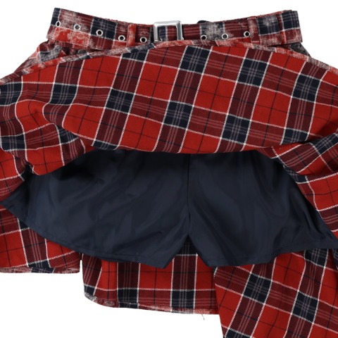 レディース　イレヘムチェックスカート（Zipper×CHIP CLIP）