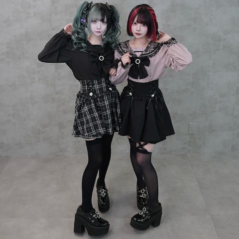 レディース【S～LL】　レースアップスカパン（majoretty）