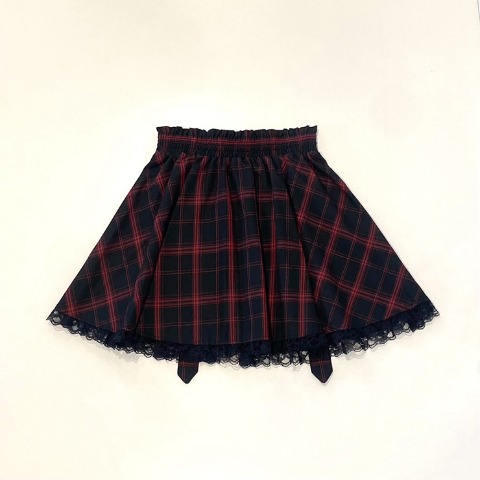 レディース【S～LL】　ベルト付プリーツスカート（majoretty）