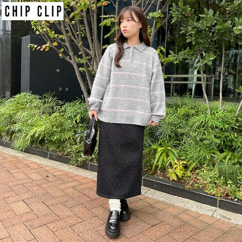 レディース　ビジューナロースカート（CHIP CLIP）