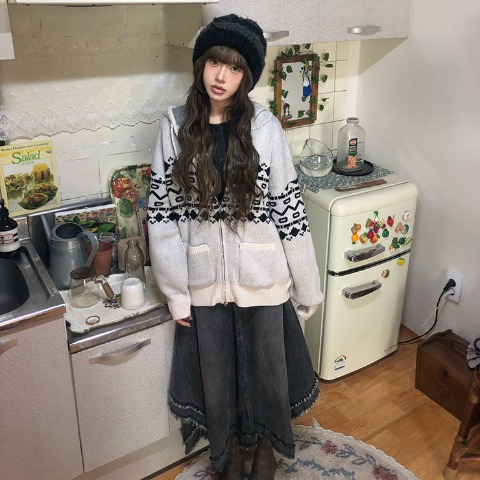 レディース　デニムイレヘムスカート（CHIP CLIP×はる）