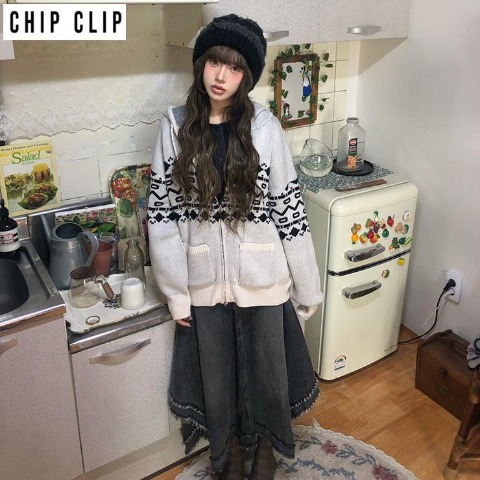 レディース　デニムイレヘムスカート（CHIP CLIP×はる）