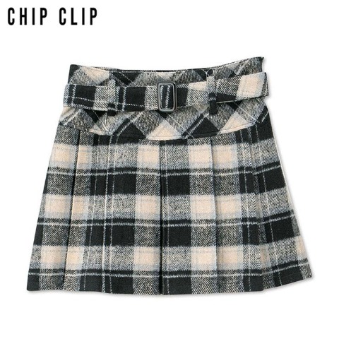 レディース　チェックプリーツスカート（CHIP CLIP）