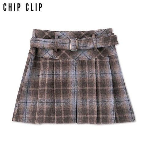 レディース　チェックプリーツスカート（CHIP CLIP）