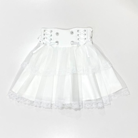 レディース【S～LL】　レースアップチュールスカート（天姫ここね×majoretty）