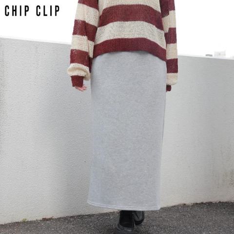 レディース　裏毛ナロースカート（CHIP CLIP）